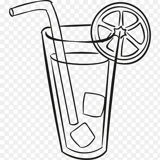 柠檬水和Straw 图标