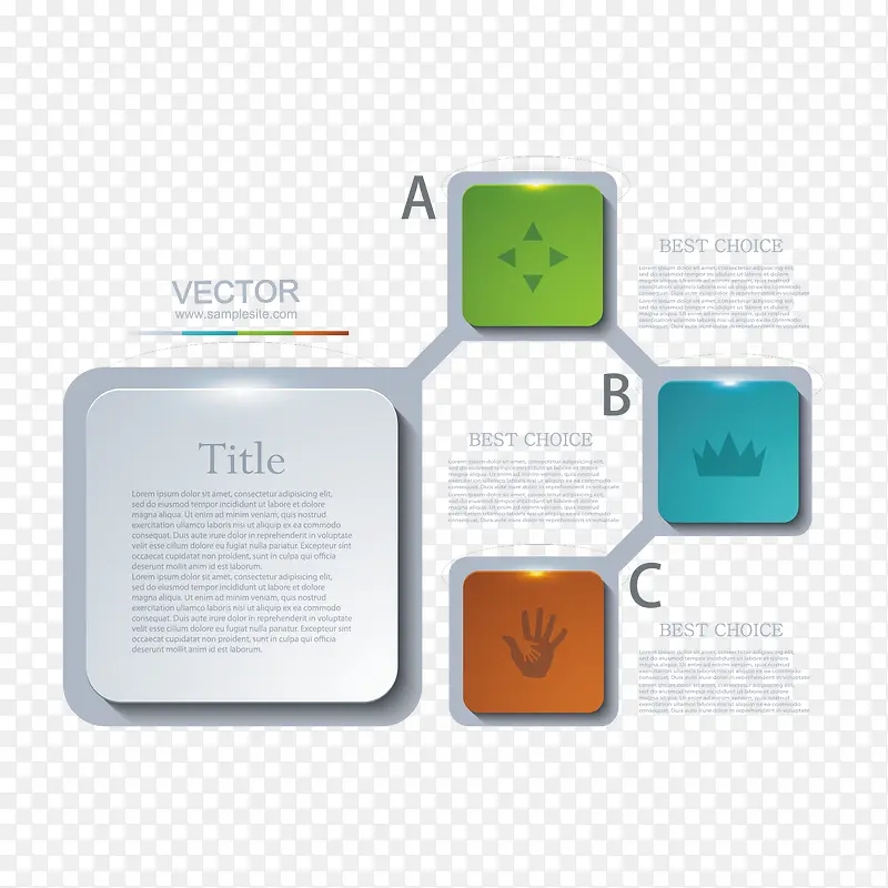 矢量方块信息图