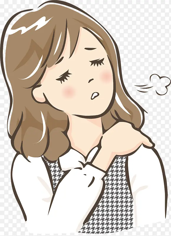 叹气女孩人物插画PNG图片素材下载_图片编号ykodkzmy-免抠素材网