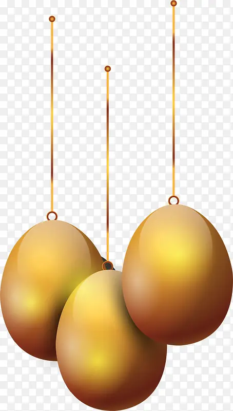 复活节金色彩蛋挂饰