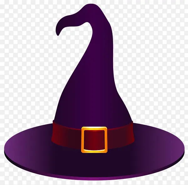 紫色女巫帽万圣节素材
