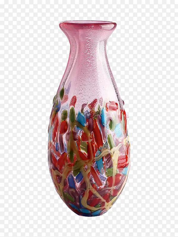 粉色琉璃花瓶