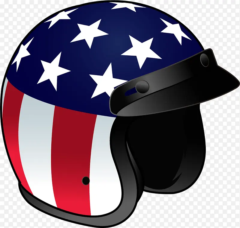 美国旗帜矢量卡通头盔