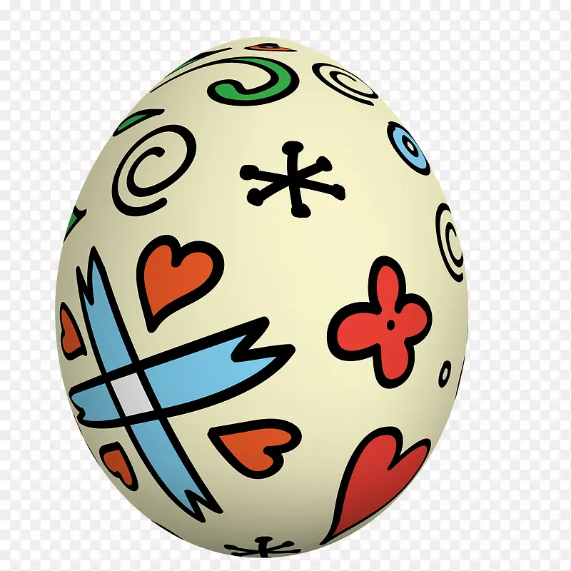 手绘矢量涂鸦复活节彩蛋