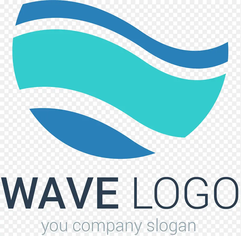 蓝色标识logo设计