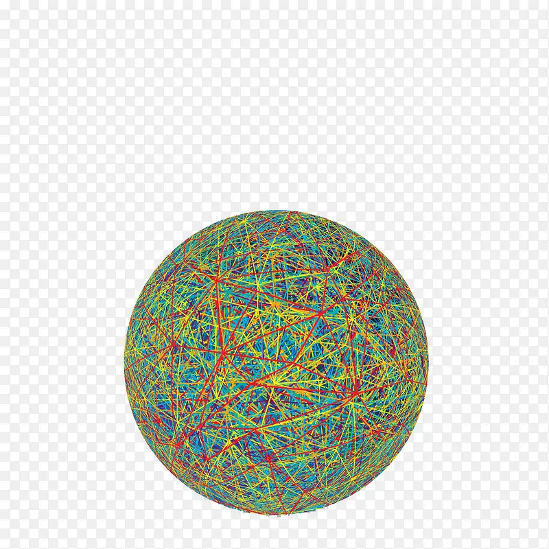 彩色科技复杂线条球体图标