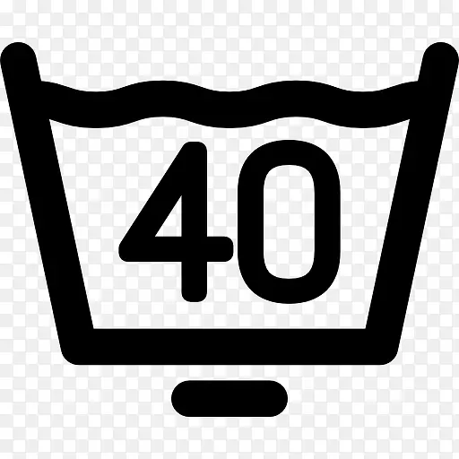 40度洗衣图标