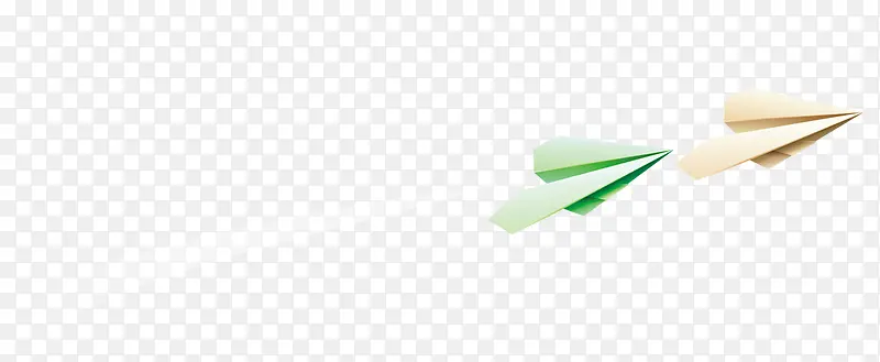 绿色简约纸飞机漂浮素材