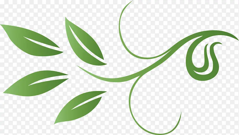 绿色创意藤蔓装饰png图