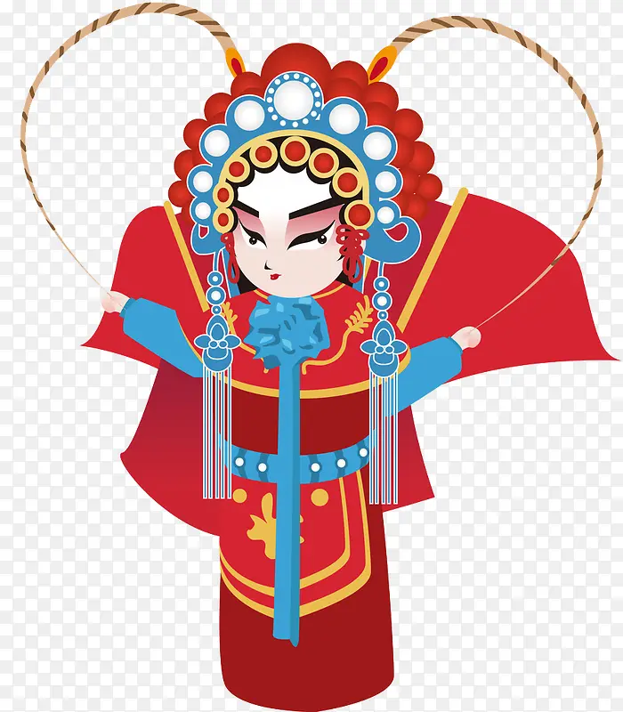 红色京剧花旦