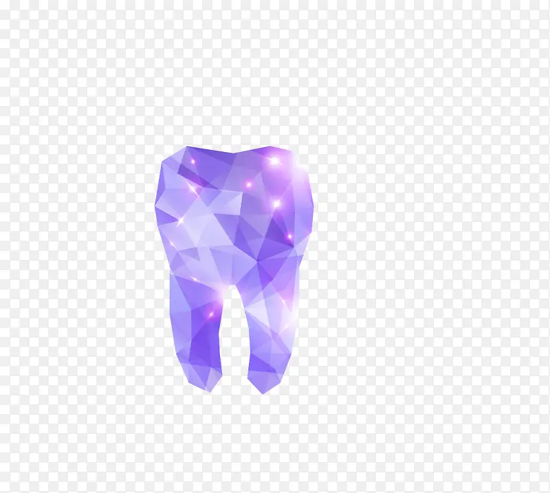紫色水晶牙齿