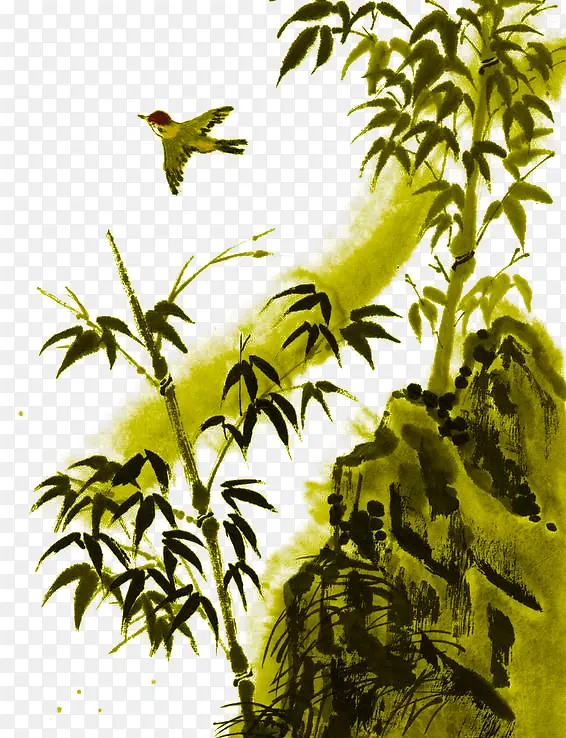中国风水墨花鸟