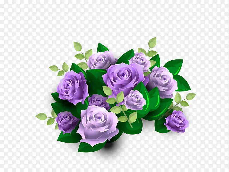 浪漫紫色花卉素材