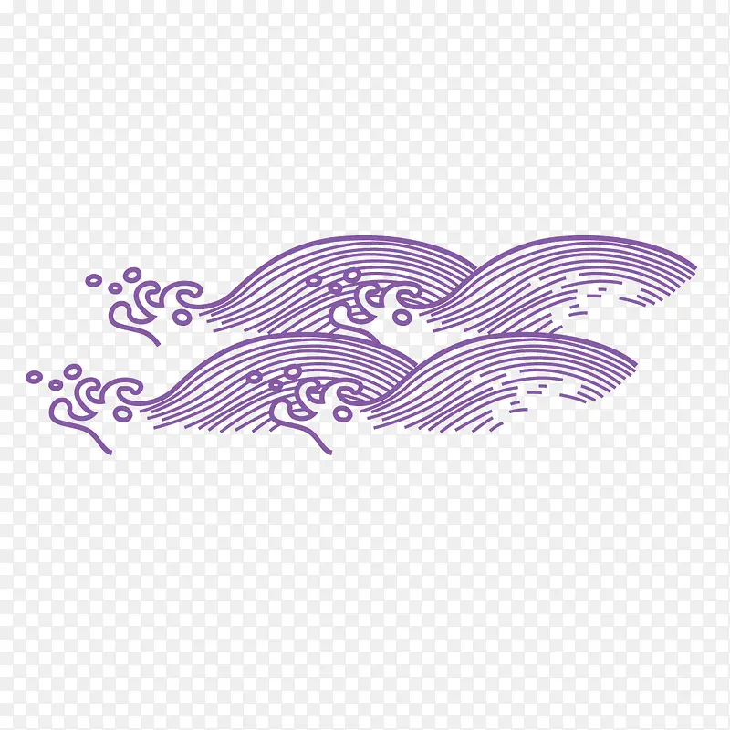 矢量海浪纹理粉色浪花