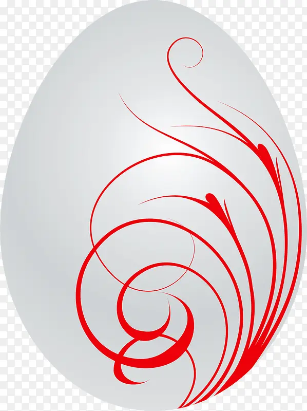 复活节白色花纹彩蛋
