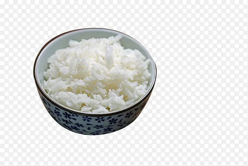 大瓷碗里的白米饭