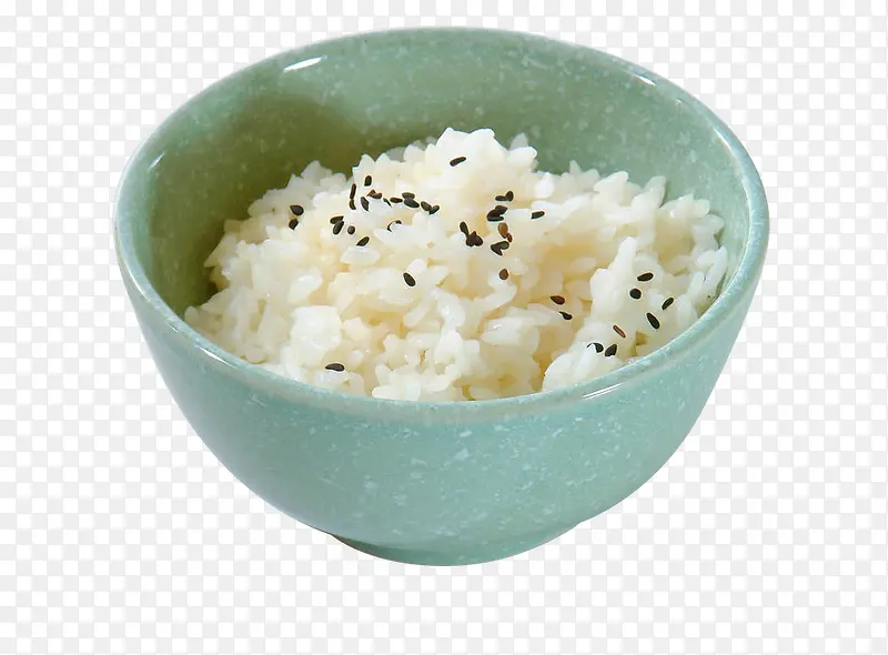 小碗里的黑芝麻米饭