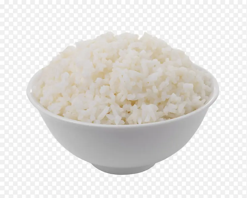 白色大碗里的蒸米饭