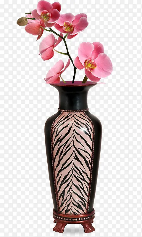 粉色杜鹃花插花瓶