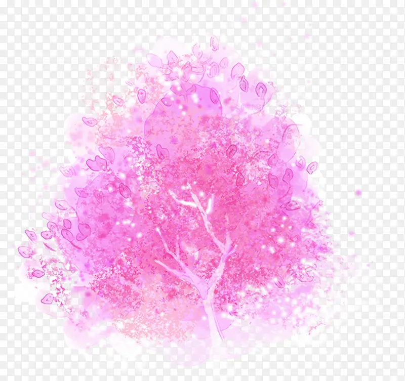 紫色梦幻大树造型