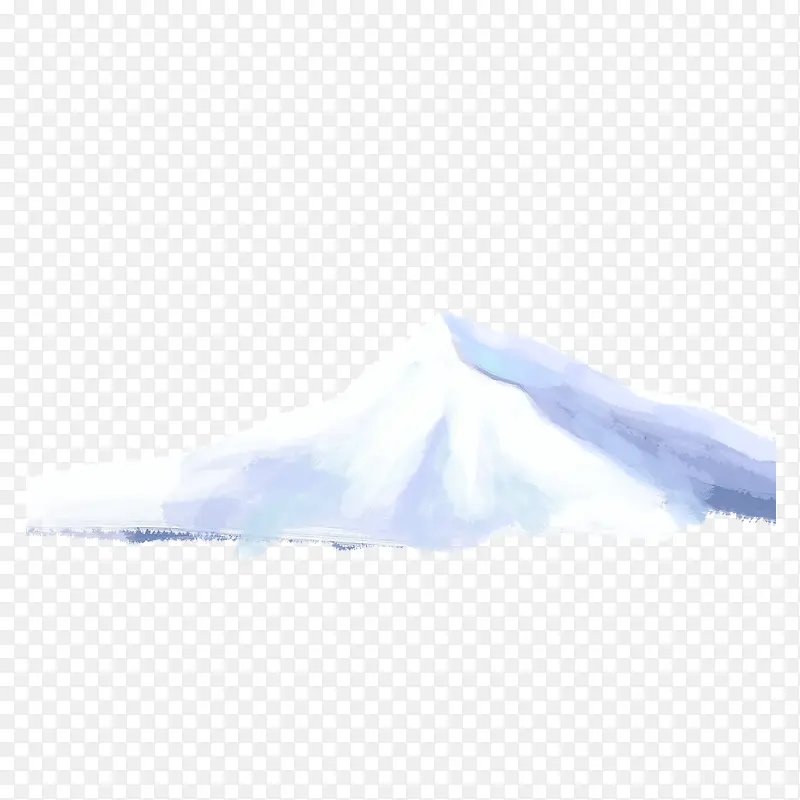 白色质感雪山元素
