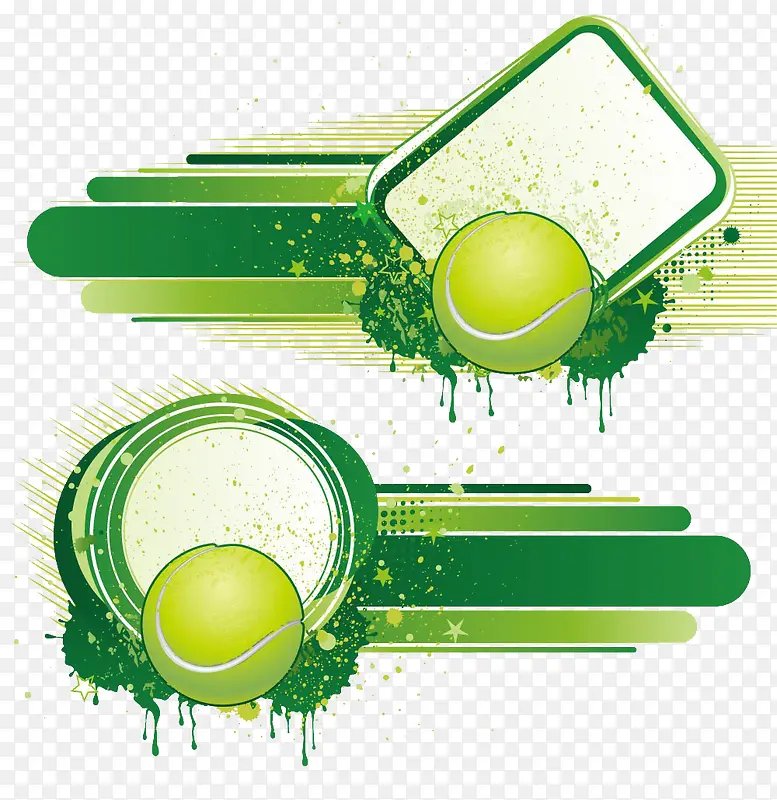 棒球形状绿色标题装饰栏