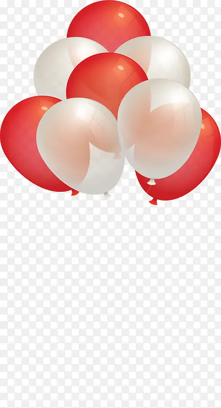 红白色透明的气球