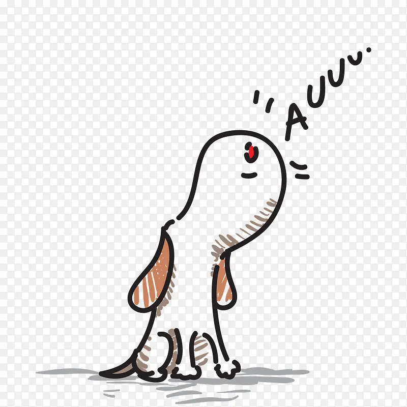 卡通手绘小狗动物设计
