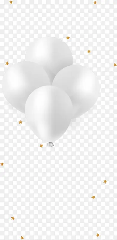 儿童节漂浮的白色气球