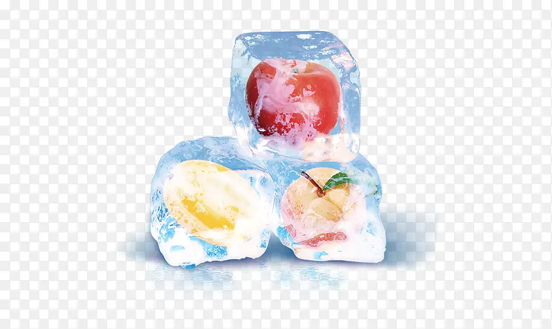 精美结冰的水果免抠素材