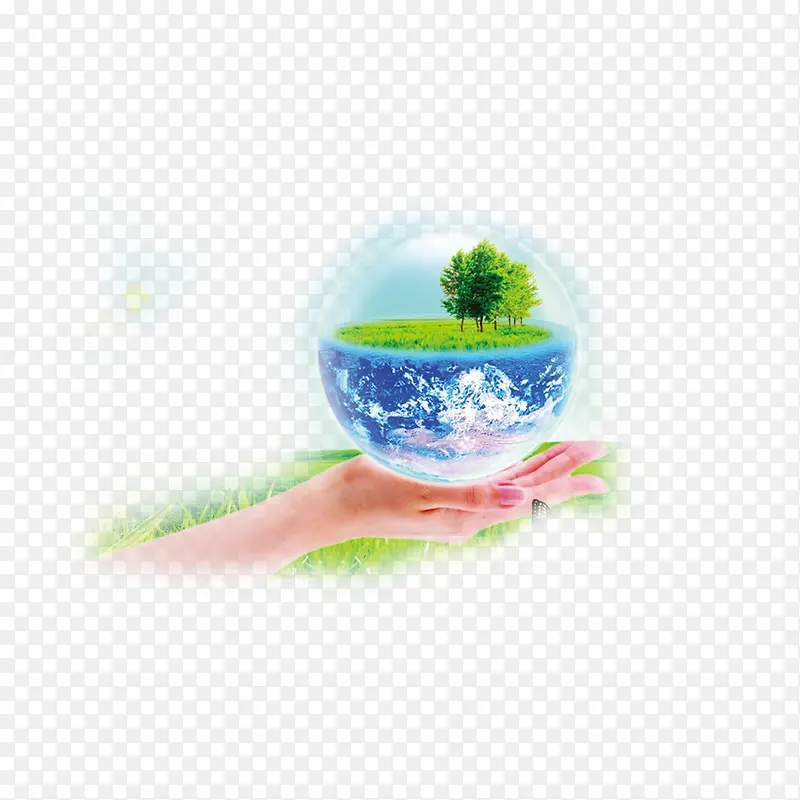 创意手托地球环保图