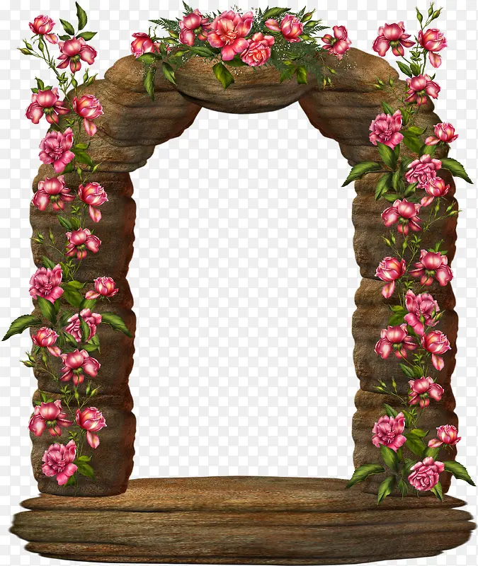 花卉装饰拱形门