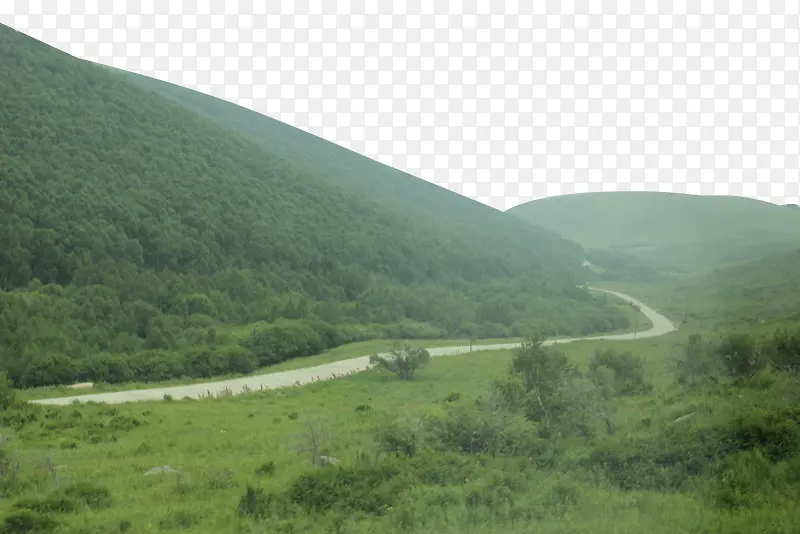 乡村长条马路风景