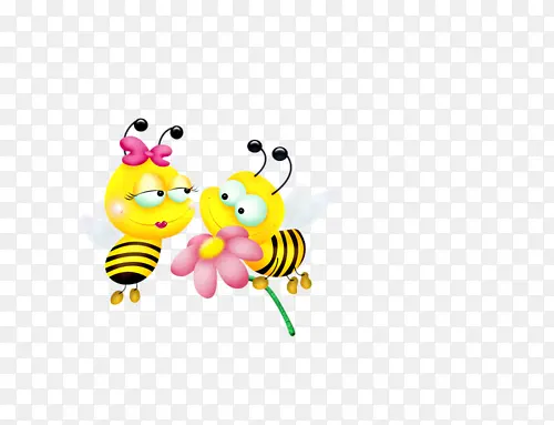 卡通两只小蜜蜂