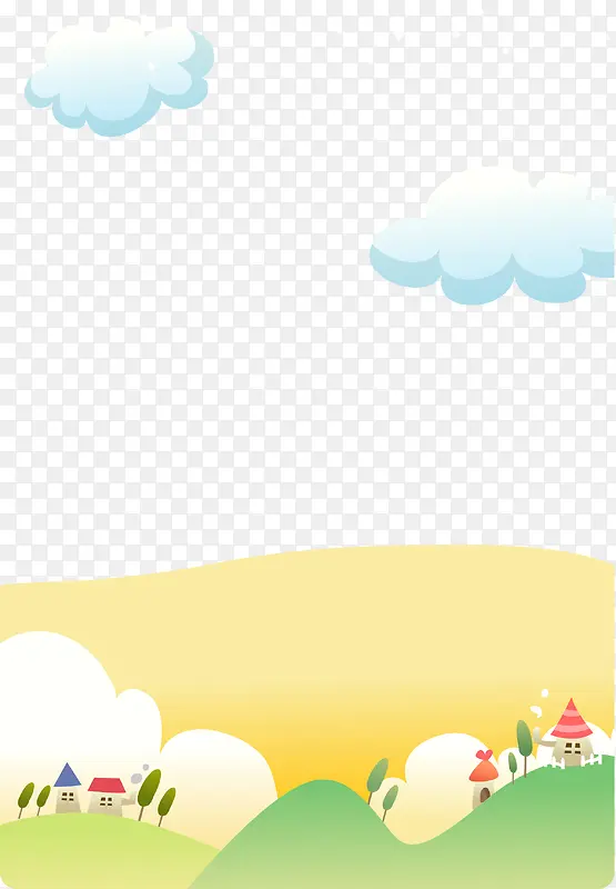 郊外居住风景插图矢量图