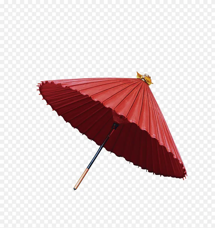 红色复古雨伞