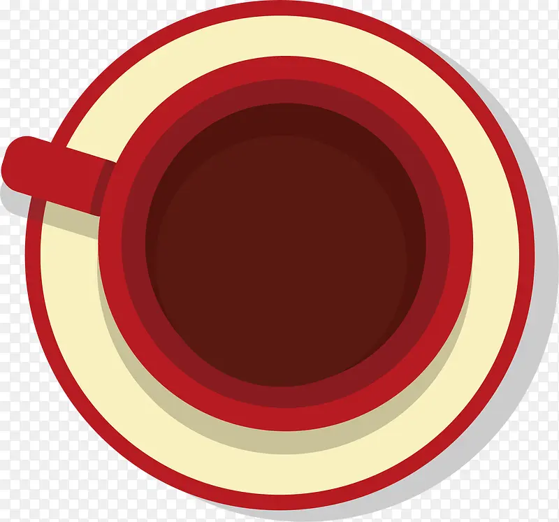 红色咖啡杯矢量图