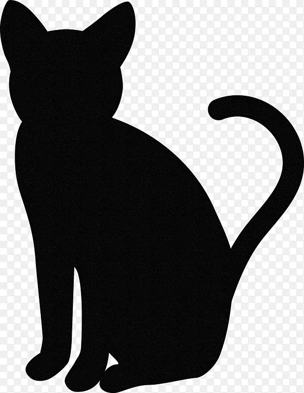 黑色猫咪剪影