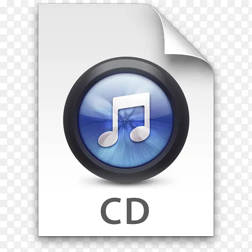 CD蓝色iTunes的文件类型的图标
