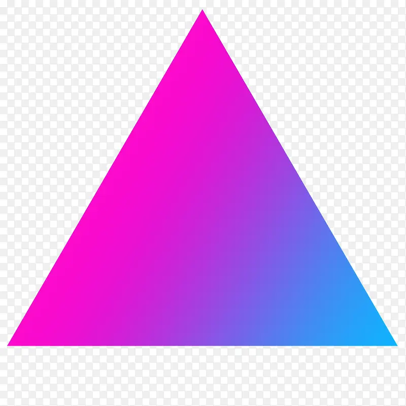 蓝色紫色渐变色正三角形