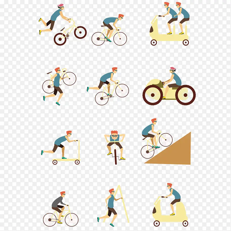 周期运动矢量插图