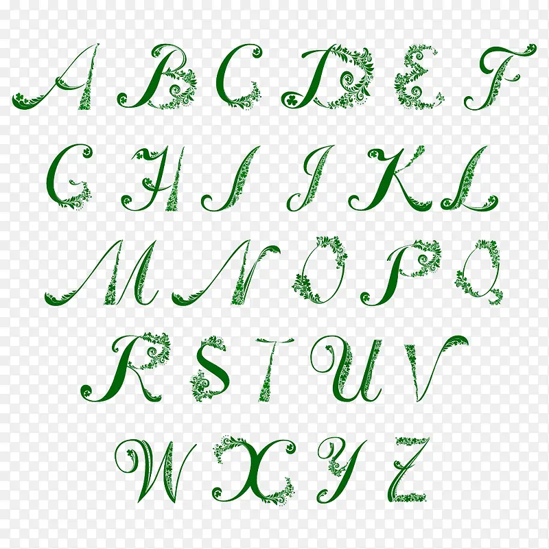 圣帕特里克节字母艺术字图片
