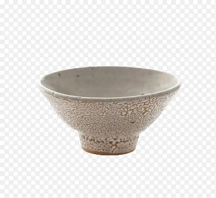 白色纹样粘土陶碗
