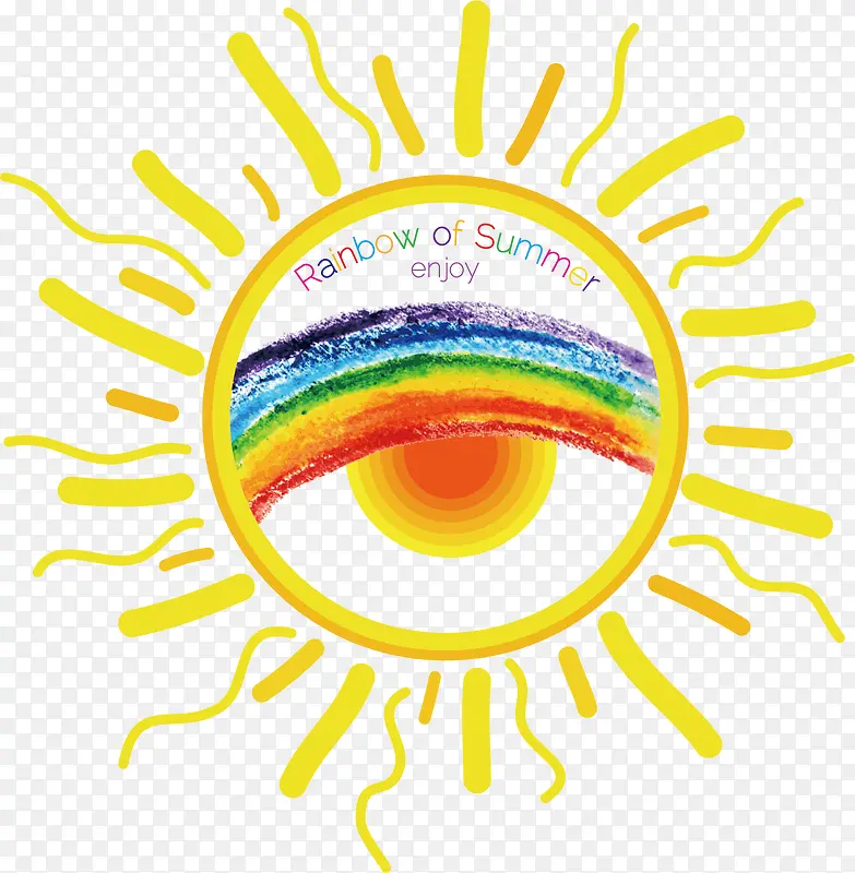 矢量图创意涂鸦太阳
