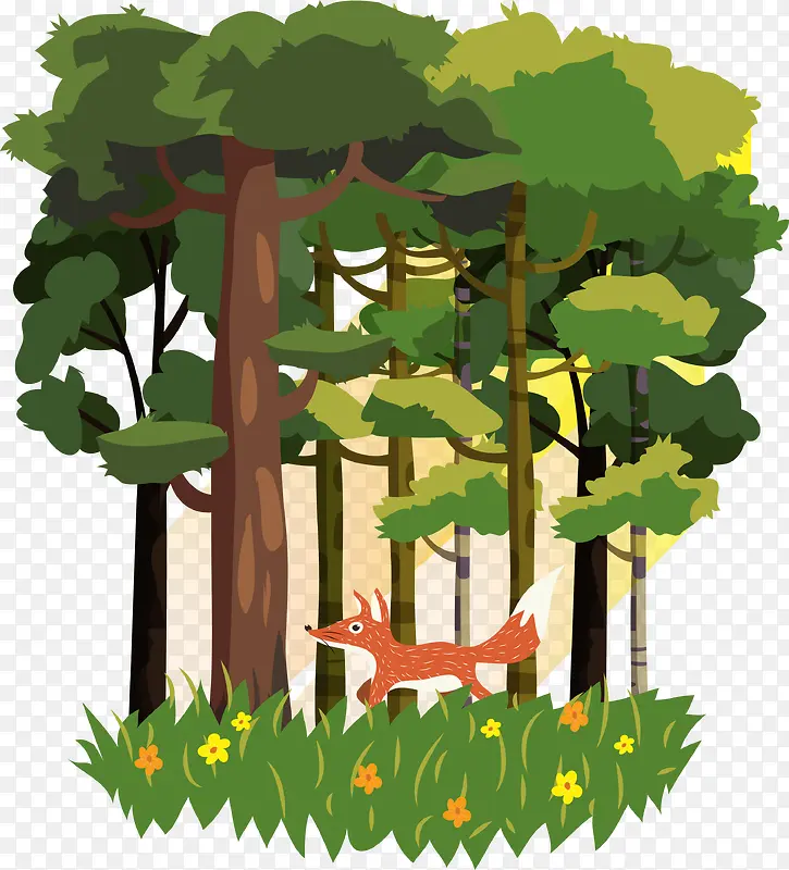 树林里的狐狸