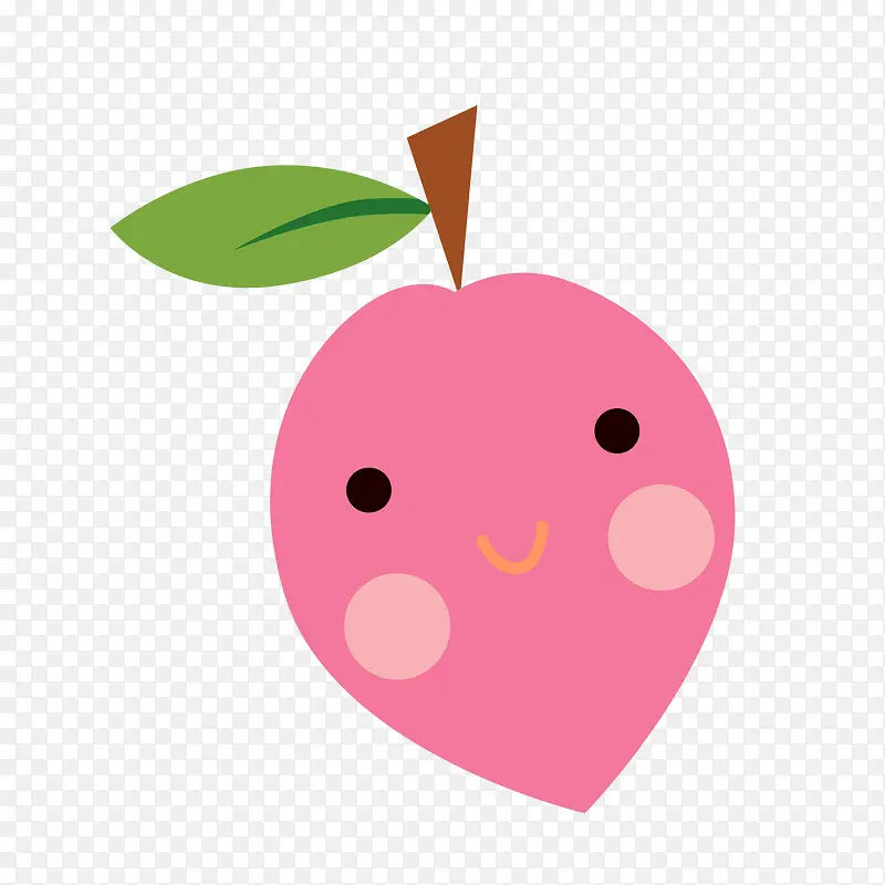 可爱表情粉色水蜜桃