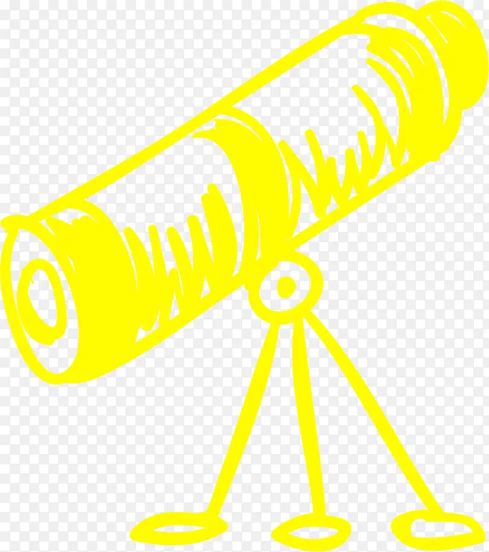 黄色望远镜装饰图案