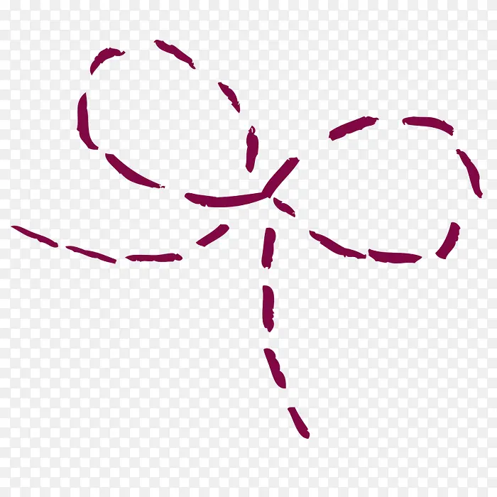 紫色虚线蝴蝶结