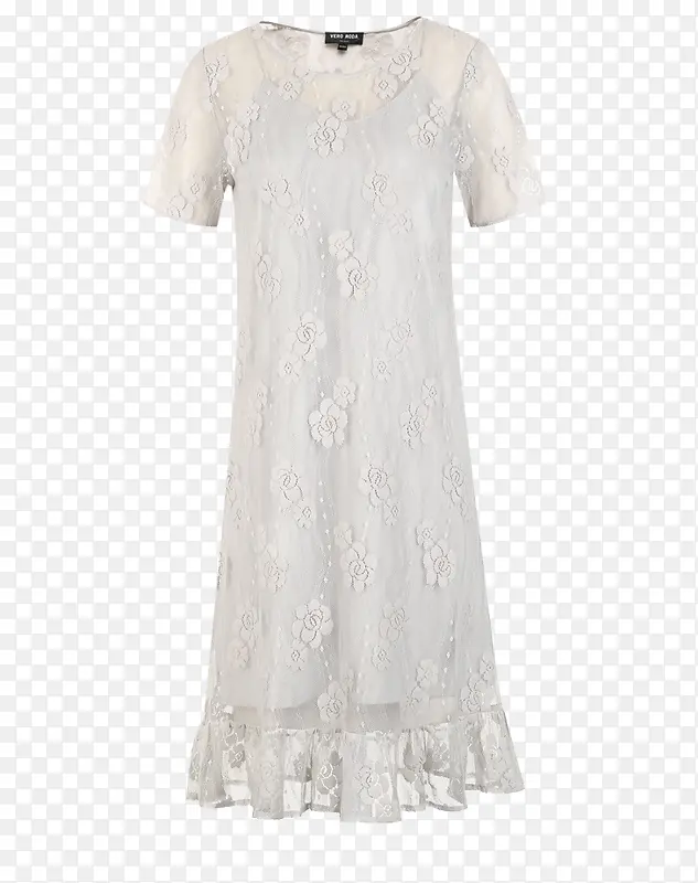 白色镂空连衣裙