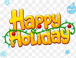 happy holiday字体